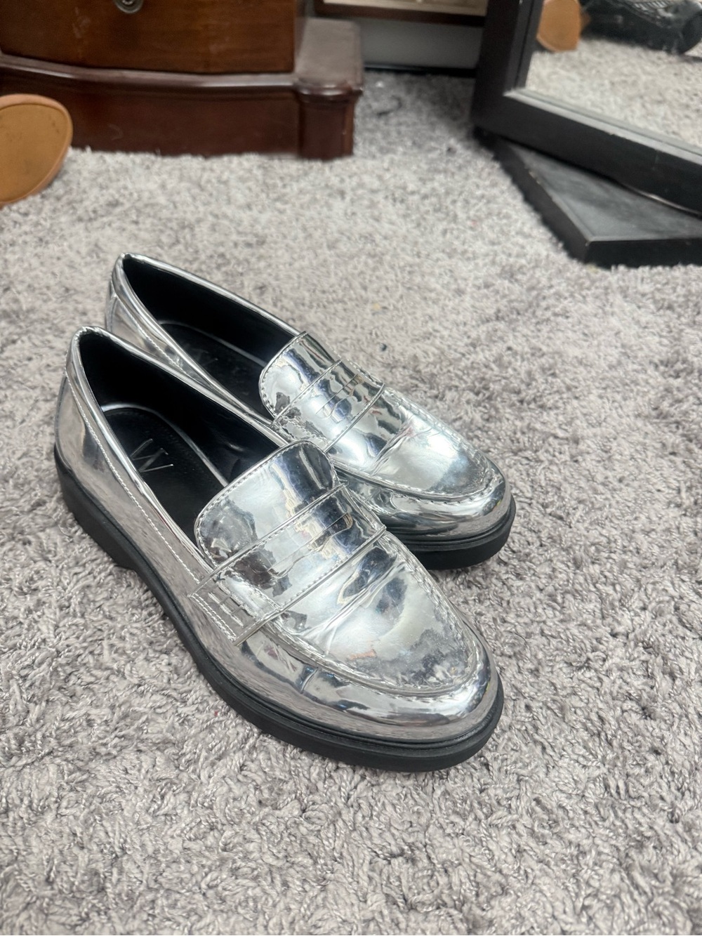 Worthington Silver Metallic Penny Loafers for Men